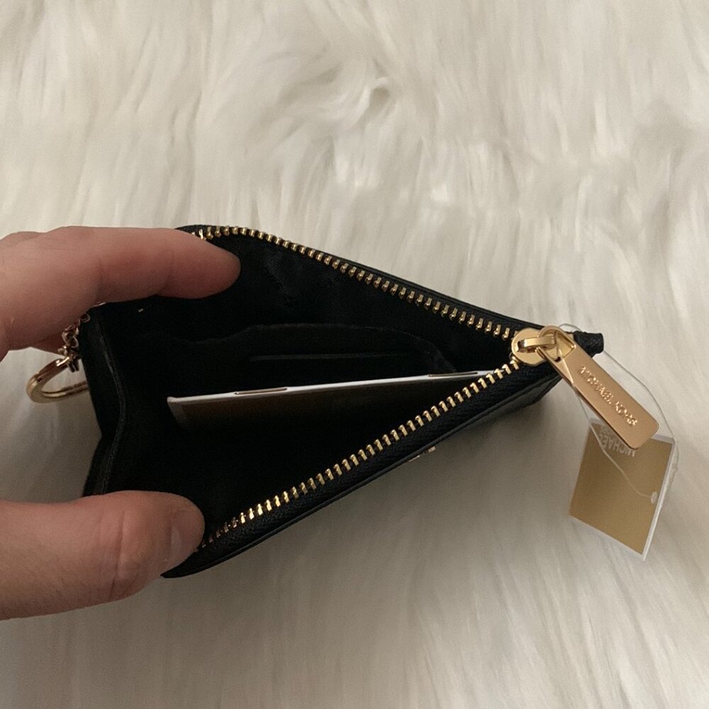 MICHAEL KORS Saffiano Leather Coin, Card, Key Wallet in Black - Picture 3 of 3